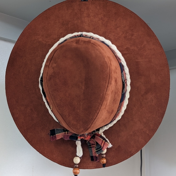 Hand Embroidered Wide Brim Hat - Picture 1 of 3